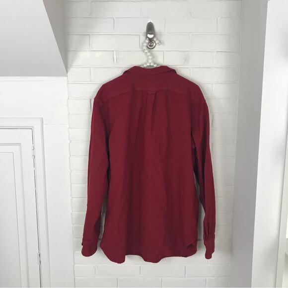 Filson Men’s Vintage Red 100% Virgin Wool Thick Button Down Shirt Size XXL - Picture 7 of 9